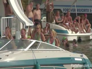 Outstanding Babes Party Hard On Boat During Spring Break