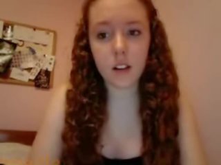 Petite ginger teen on webcam