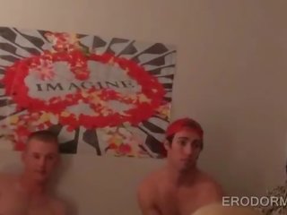 Randy college youngsters stripping for xxx movie at dorm room party